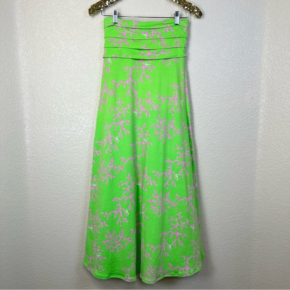 Lilly Pulitzer • Petula Strapless Maxi Dress Coral Me Crazy - Picture 3 of 12